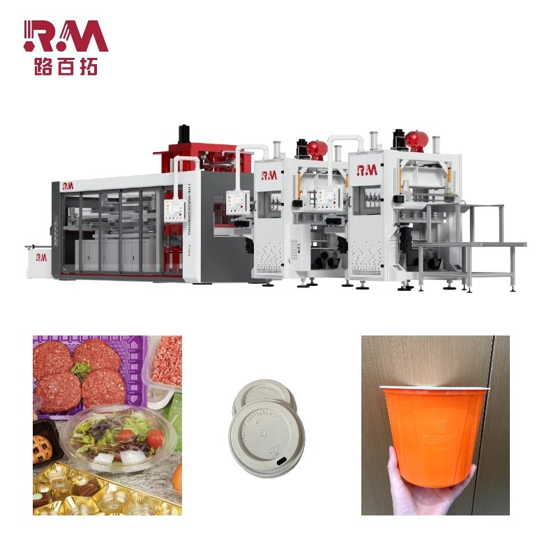 Industrial Thermoforming Machine - Large Size Plastic Tray &amp; Lid Forming Equipment