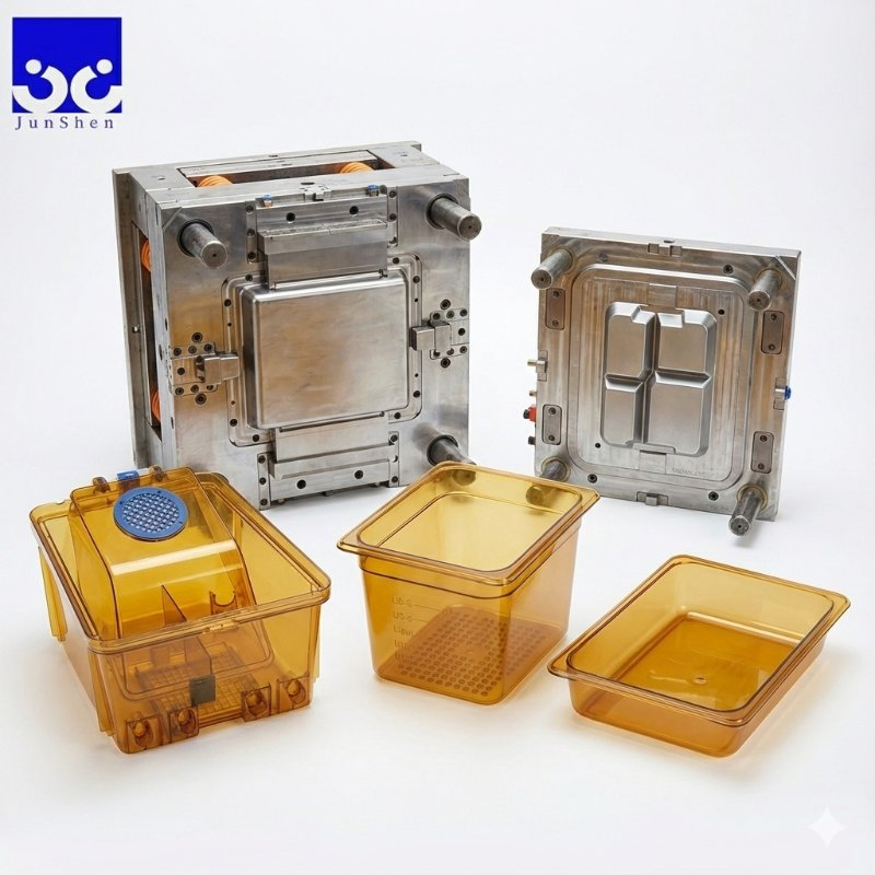 Heat Resistant Plastic Injection Mould Custom Food Grade Container Mold PPSU