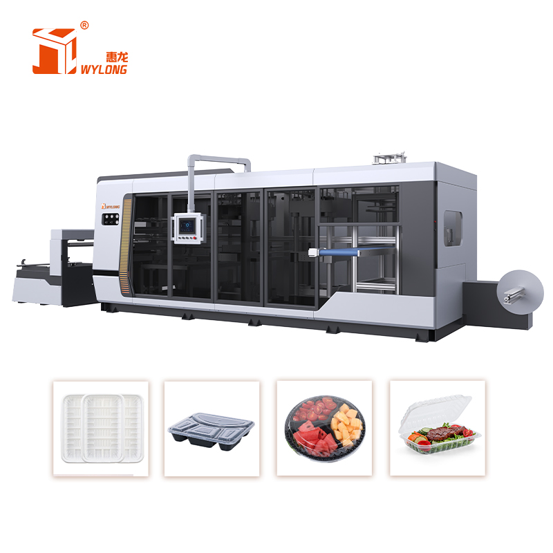 Industrial-Scale in-Line Thermoformer for Food-Grade Trays &amp; Lids Forming Machine