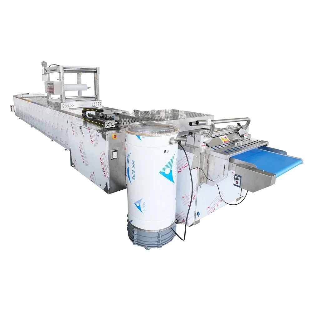 Positive Pressure Forming Sr-620 Vacuum Thermoforming Packaging Machine for Industrial Seafood Tray Sealing