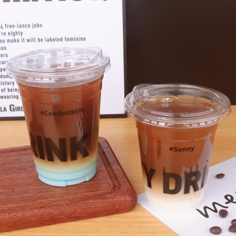 8oz-22oz PP Plastic Drinking Cup with Lid and Straw