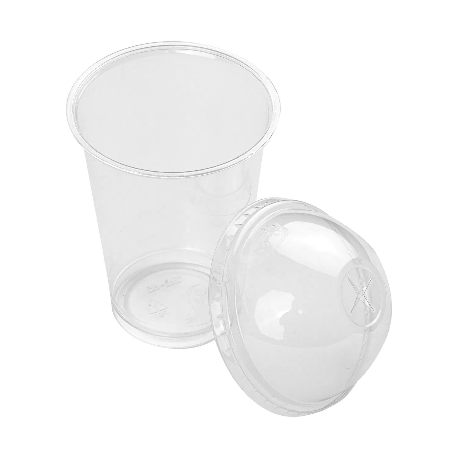 Plastic Pet Clear Drinking Cup Disposable Ice Cream Cups with Logo Custom