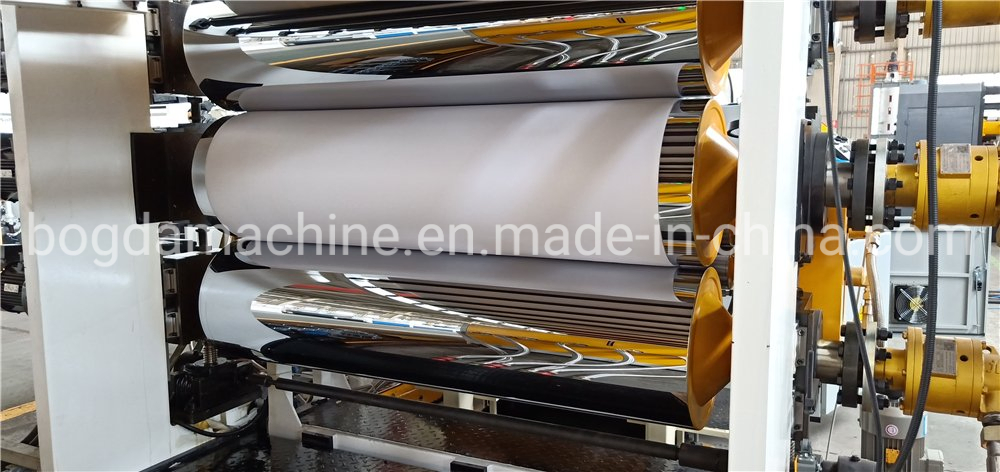 Made in China Bogda Plastic Machinery 0.3-5mm Thickness Self-Adhesive PVC Free Foam Sheet Extrusion Production Line for Photo Album Advertisement Board