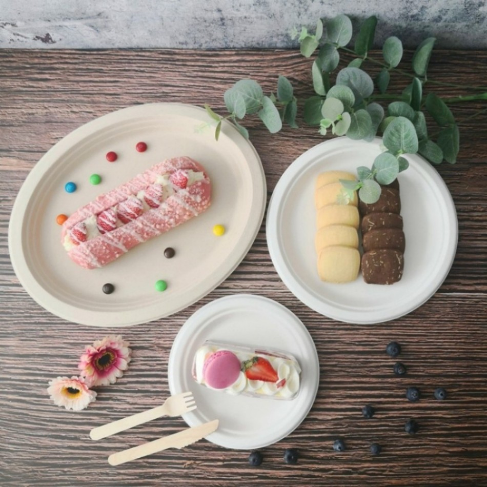 Kraft Paper Salad Box Food Container Round Bowl Dish Tray Soup Cup for Fitness Meal Fruit Vegetable Salad Pasta with OPS Lid