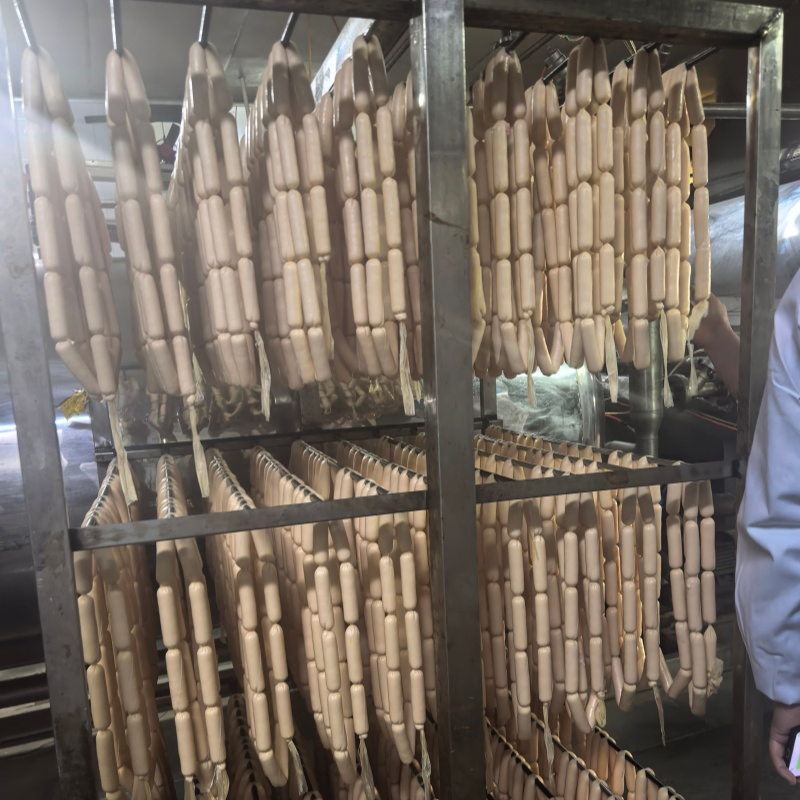 Full Automatic Sausage Meat Food Continuous Thermoforming Forming Packing Line Vacuum Sausage Machine Packaging Machine