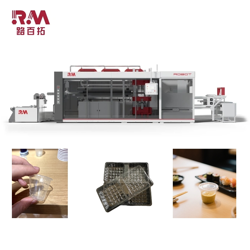 Roll-Fed Positive &amp; Negative Pressure Thermoforming Machine for Disposable Plastic Sauce Ware
