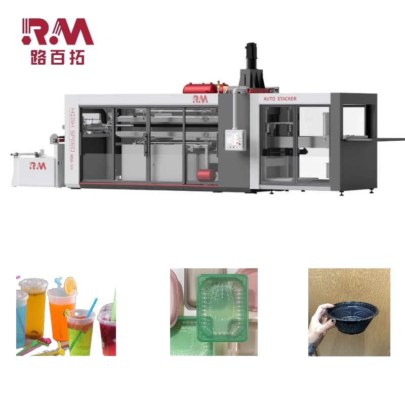 High-Efficiency Roll-Fed Thermoforming Machine for Plastic Cups Bowls Boxes