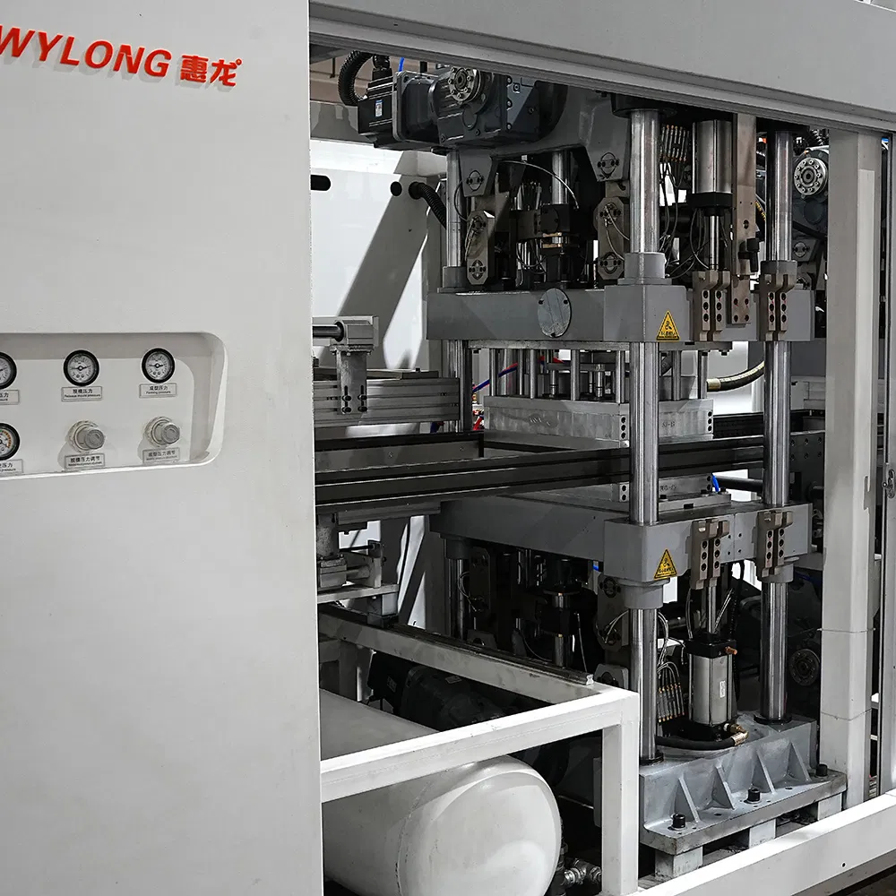 Food-Grade Multi-Station Container Thermoformer Plastic Fast Meal Disposable PP Clamshell Takeout Hinged to Go Food Packaging Containers Making Machine