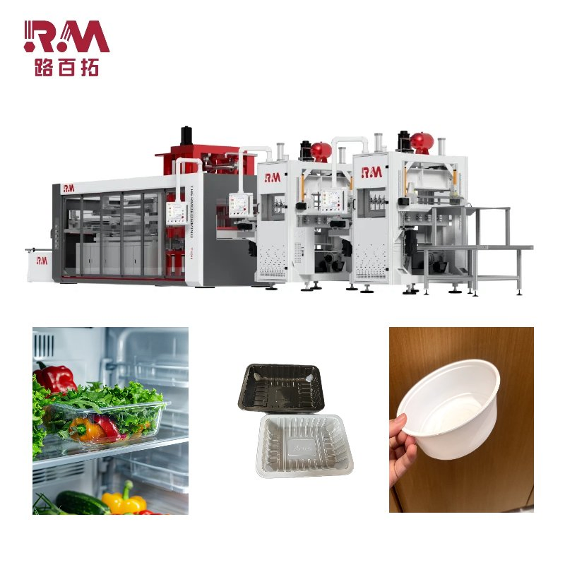 Roll-Fed Large Format Thermoforming Machine for Disposable Plastic Bowls &amp; Flower Pots