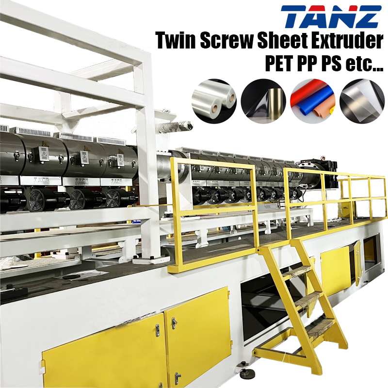 Tan Z Low Energy Consumption PLA Sheet Extrusion Line 600kg One Hour Twin Screw Non Drying 4% Discount Install Training Service