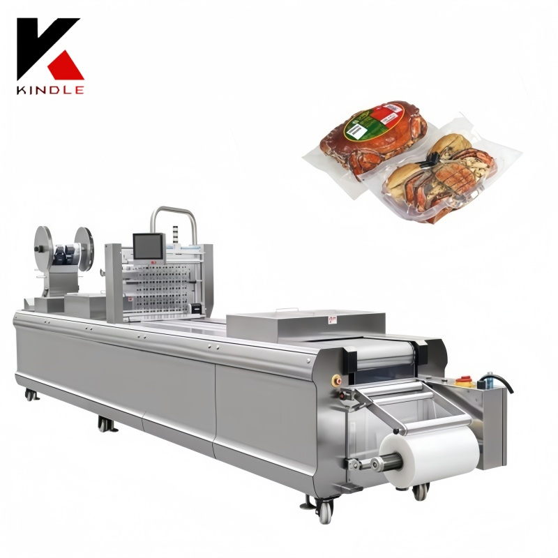 Automatic Stretch Film Vacuum Sealing System for Food Packaging