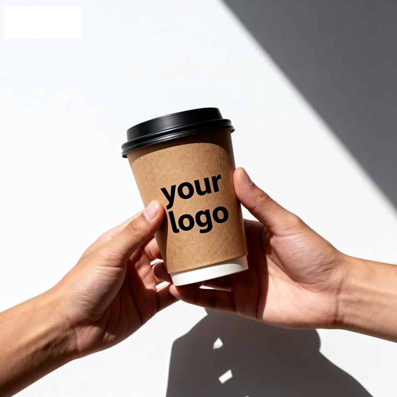 Customize Logo Design Paper Cup 6/8/10/12/16 Oz Ripple /Single/Double Paper Coffee Cups