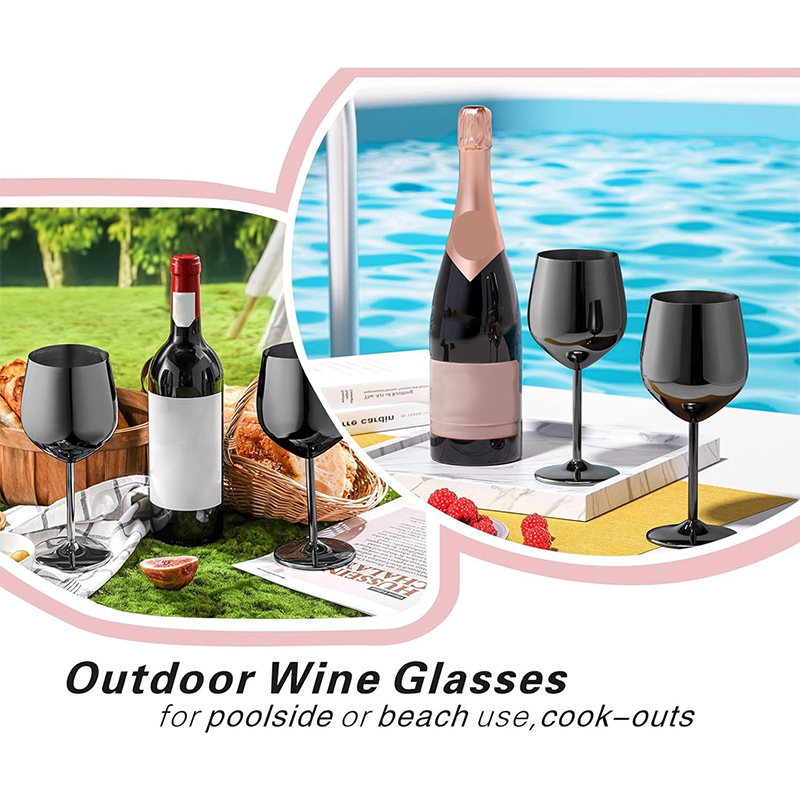 Wholesale Unbreakable Metal Red Wine Cup for Restaurant Hotel