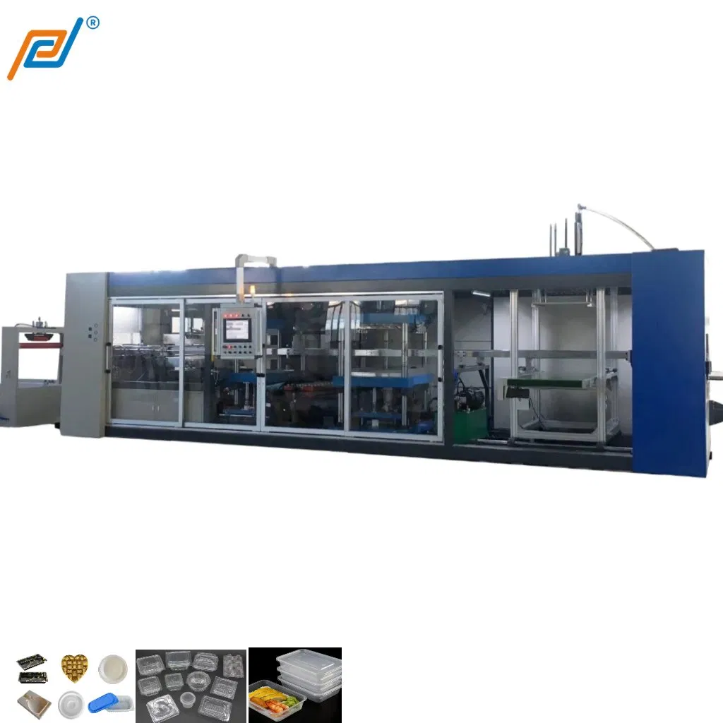 Automatic Positive and Negative Pressure Vacuum Forming Machine for Plastic Trays, Food Packaging, Manufacturers Supply Vacuum Forming Machine PP PE PS PC Pet