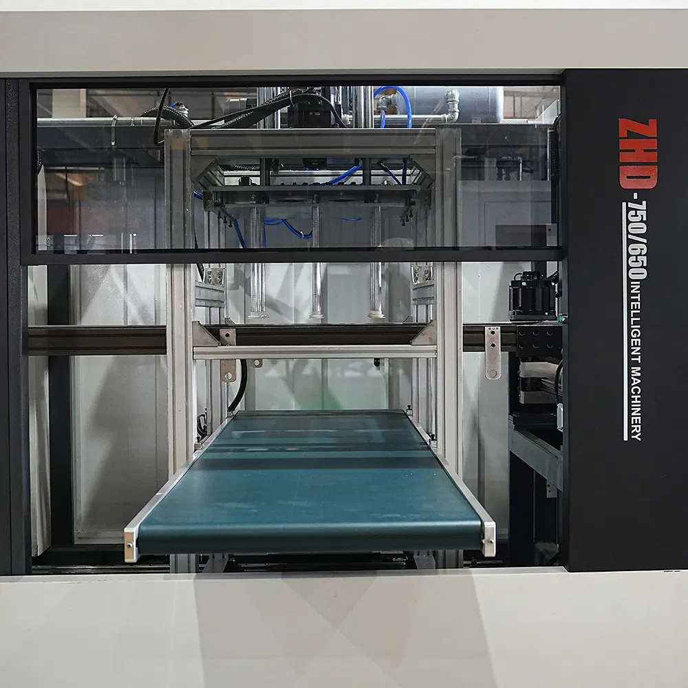 Servo-Driven Multi-Station Plastic Thermoforming Machine/Clear RPET Clamshell Packaging for Raspberries or Blackberries Packing