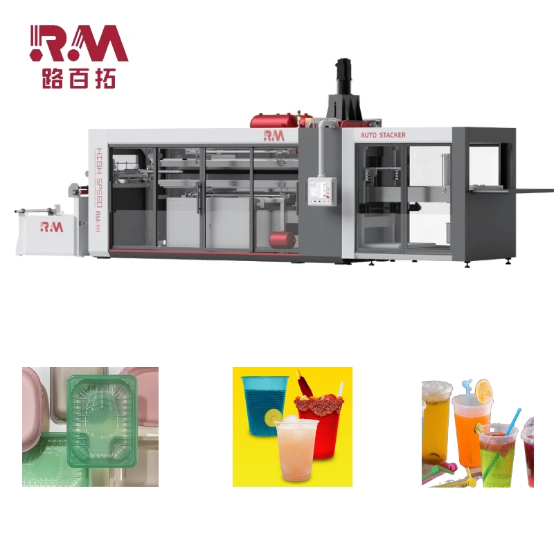 High-Efficiency Roll-Fed Thermoforming Machine for Plastic Cups Bowls Boxes