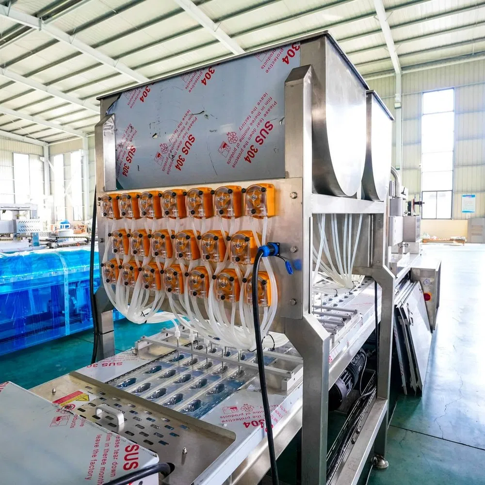 Positive Pressure Forming Sr-620 Vacuum Thermoforming Packaging Machine for Industrial Seafood Tray Sealing