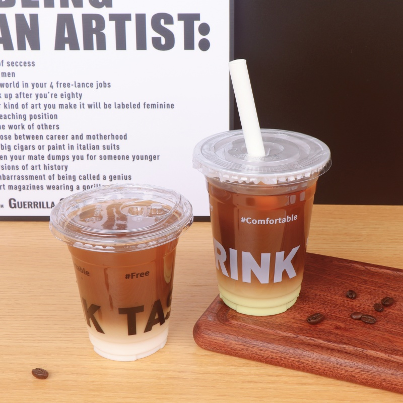 8oz-22oz PP Plastic Drinking Cup with Lid and Straw