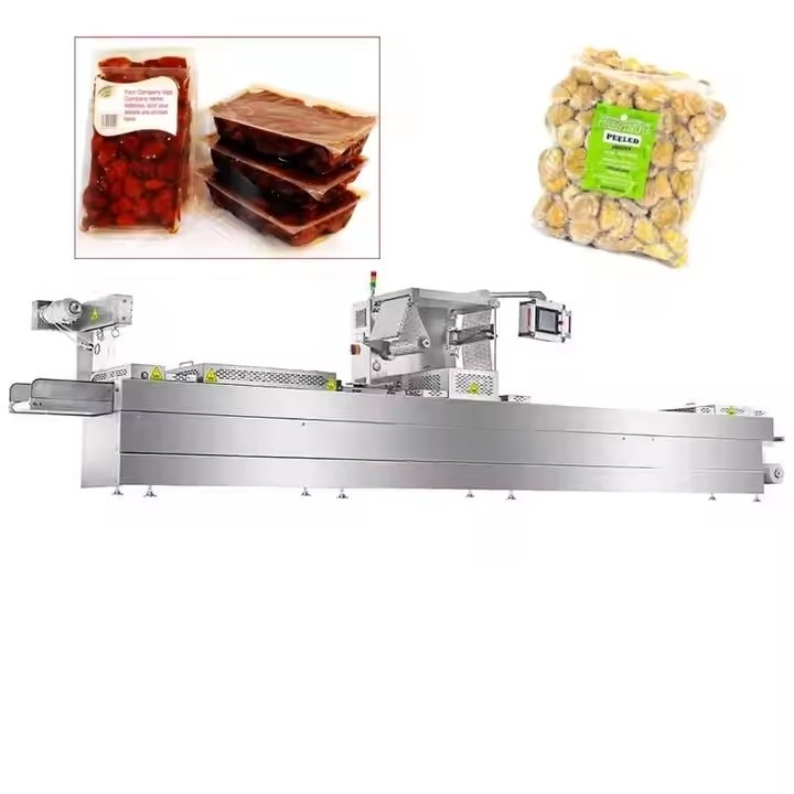 Factory Customized Full Automatic Semi-Finished Food Dates Thermoforming Vacuum Packaging Machine