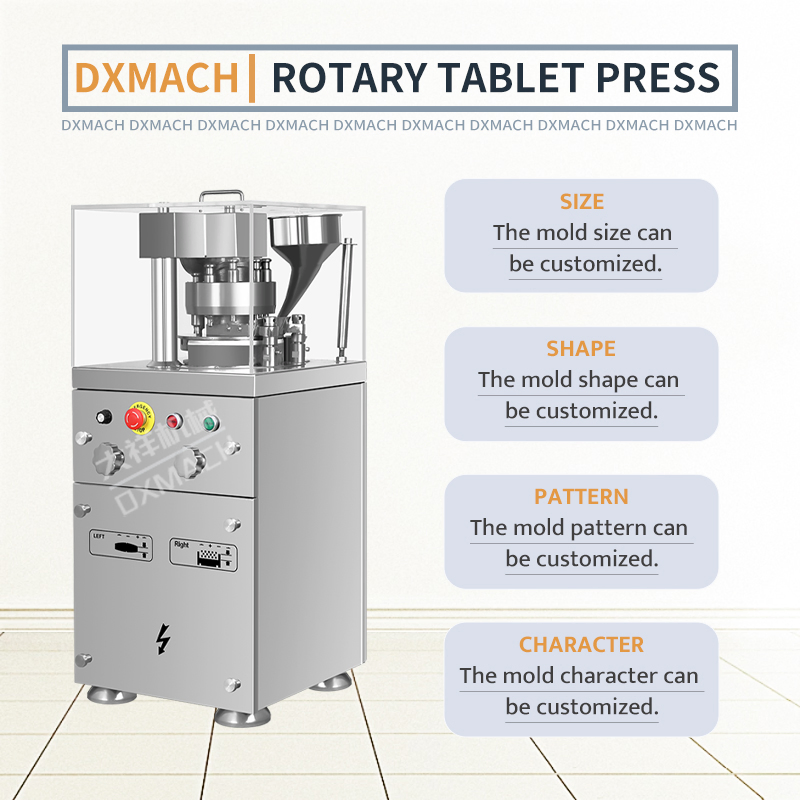 Zp-9A Xanax 0.1/0.25/0.5 Tablet Forming 60kN Pressure Medicine Pressing Machine Automatic