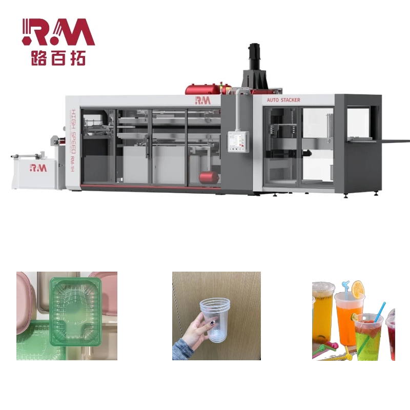 High-Efficiency Roll-Fed Thermoforming Machine for Plastic Cups Bowls Boxes