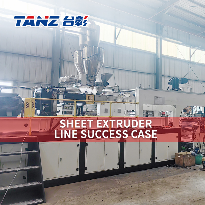 Tan Z Low Energy Consumption PLA Sheet Extrusion Line 600kg One Hour Twin Screw Non Drying 4% Discount Install Training Service