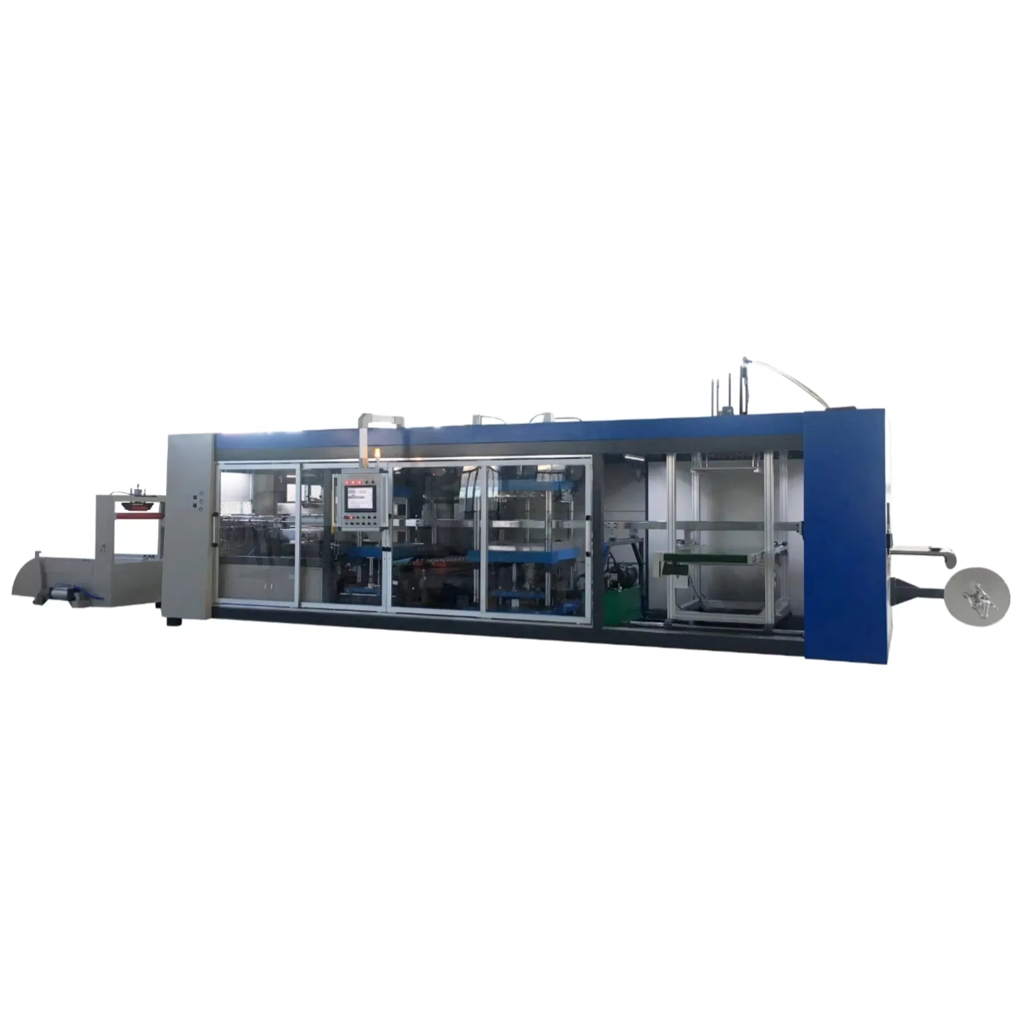 Automatic Positive and Negative Pressure Vacuum Forming Machine for Plastic Trays, Food Packaging, Manufacturers Supply Vacuum Forming Machine PP PE PS PC Pet