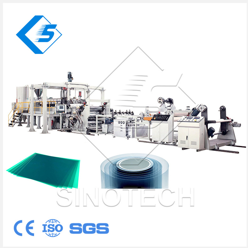 Sinotech Thermoforming Plastic PP PS Pet PLA PE ABS Sheet Film Plastic Sheet Extrusion Production Line