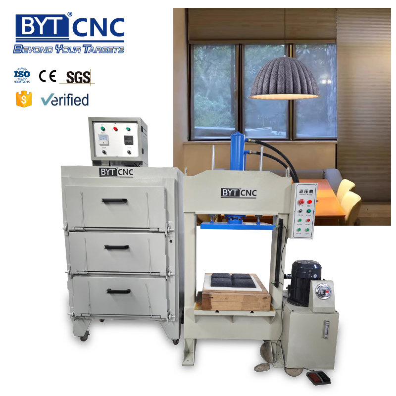 Semi-Automatic Cycle Felt Lampshade Cat Cave Making Felt Storage Box 3D Thermoforming-Felt-Forming Machine