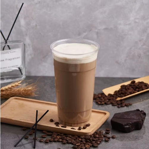 Clear Pet Cups with Lids 32oz for Milk Tea Bubble Juice