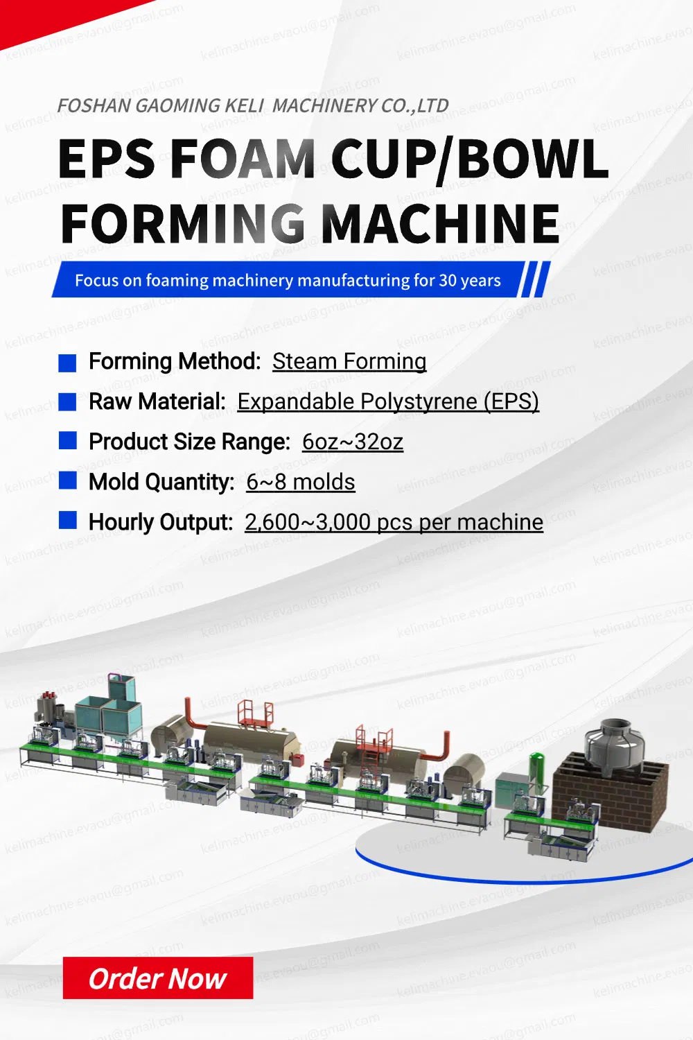 EPS Styrofoam Cups and Bowl Bowl Production System