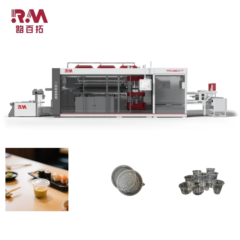 High-Efficiency Roll-Fed Thermoforming Machine for Plastic Sauce Lids &amp; Trays