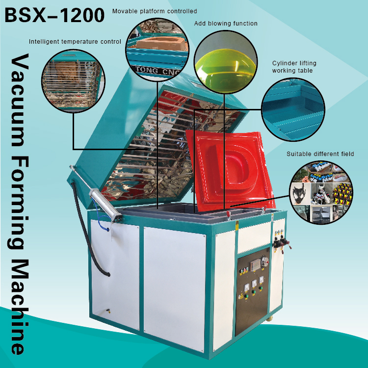 Bytcnc Semi Automatic Plastic Vacuum Forming Thermoforming Machine Acrylic Signs 3D Vacuum Former