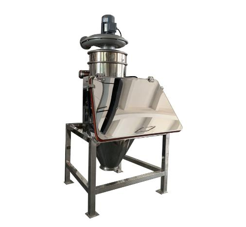 Compact Anti-Static Sack Unloading System for Dust Control