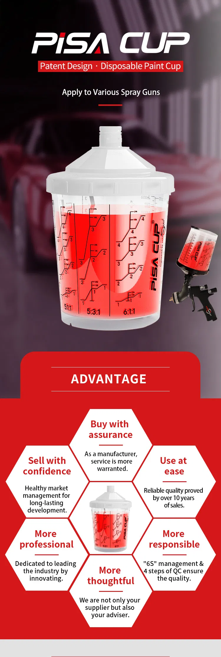 Pisa Cup System Features