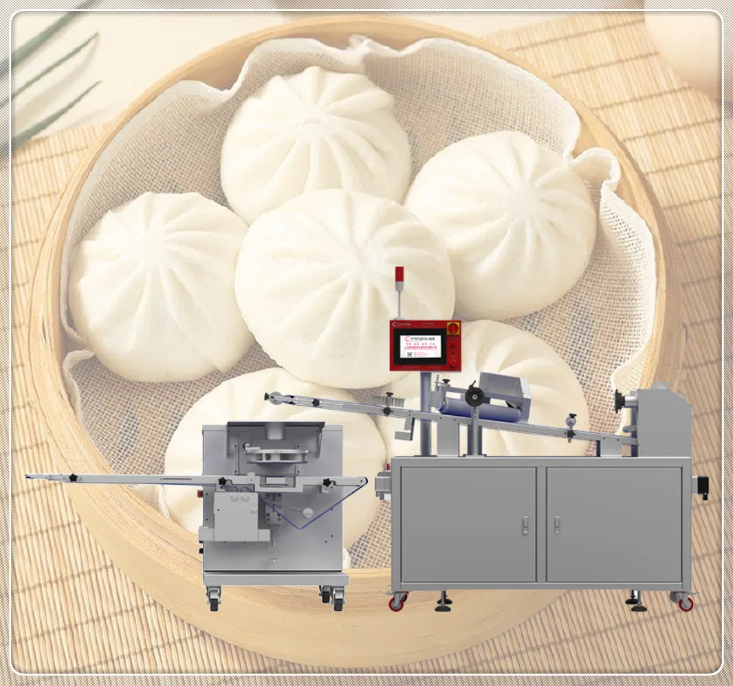 Industrial Steamed Bun Forming Machine with Integrated Tray Arranging System