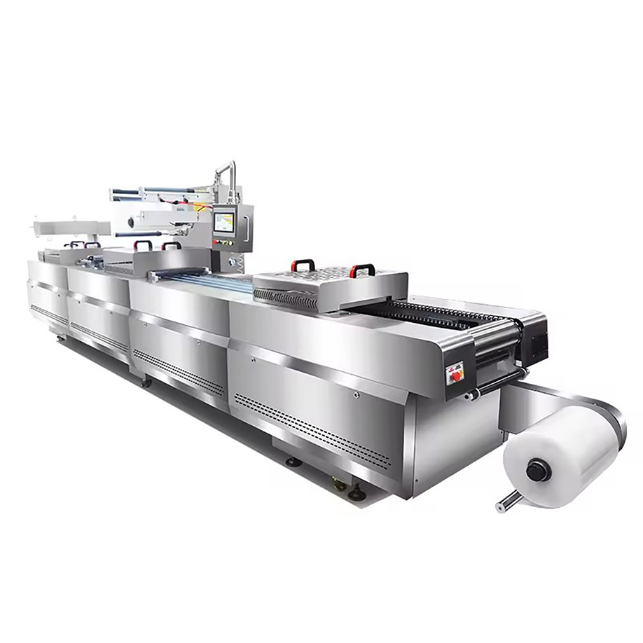 Thermoforming Automatic Map Modified Atmosphere Tray Sealing Packaging Machine Cheese Sandwich