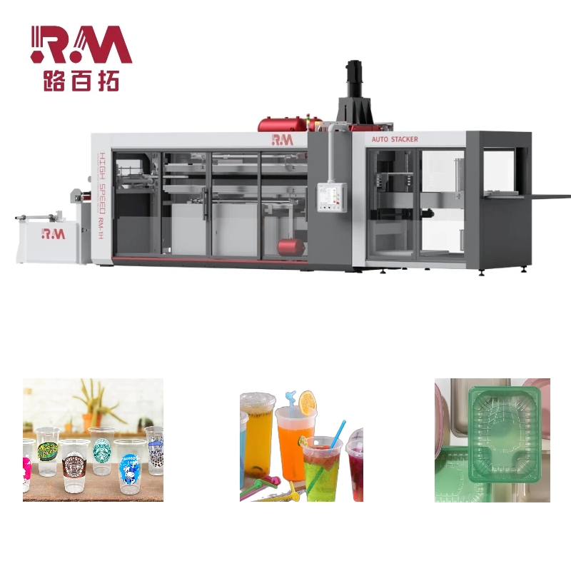 High-Efficiency Roll-Fed Thermoforming Machine for Plastic Cups Bowls Boxes