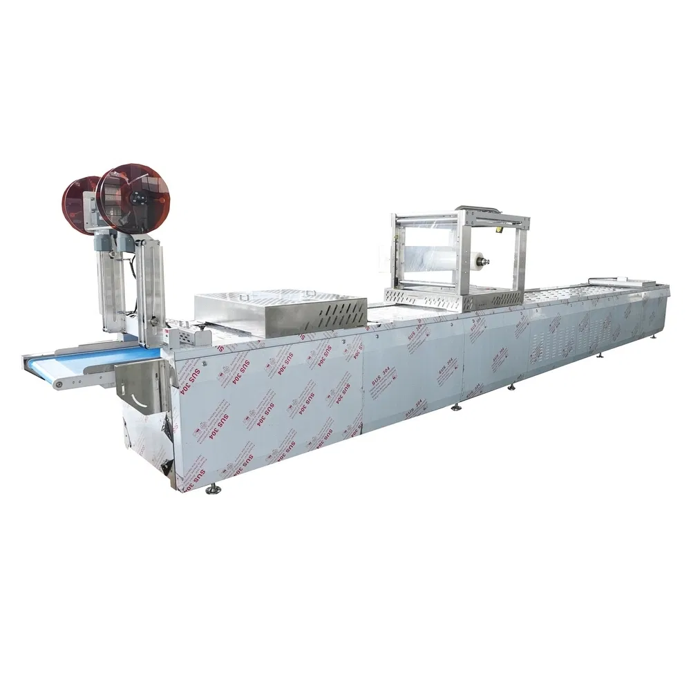 Positive Pressure Forming Sr-620 Vacuum Thermoforming Packaging Machine for Industrial Seafood Tray Sealing