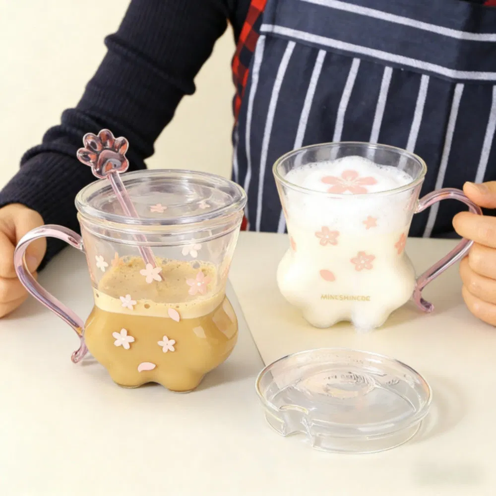 Scratch-Resistant Double Wall Reusable Cat Paw Coffee Cup for Small Cocktail Party