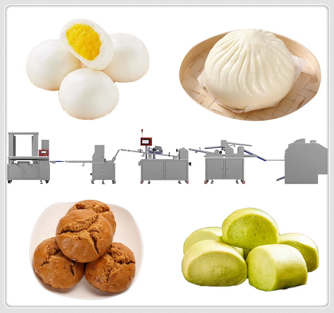 Industrial Steamed Bun Forming Machine with Integrated Tray Arranging System