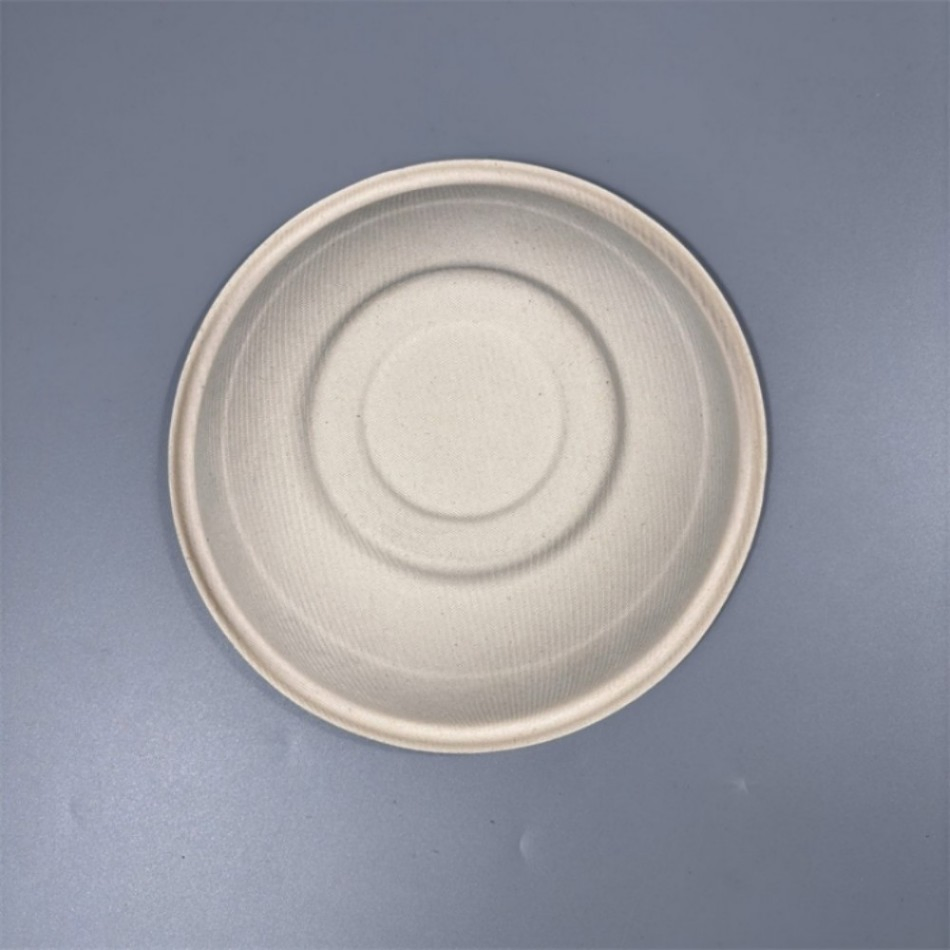 Kraft Paper Salad Box Food Container Round Bowl Dish Tray Soup Cup for Fitness Meal Fruit Vegetable Salad Pasta with OPS Lid