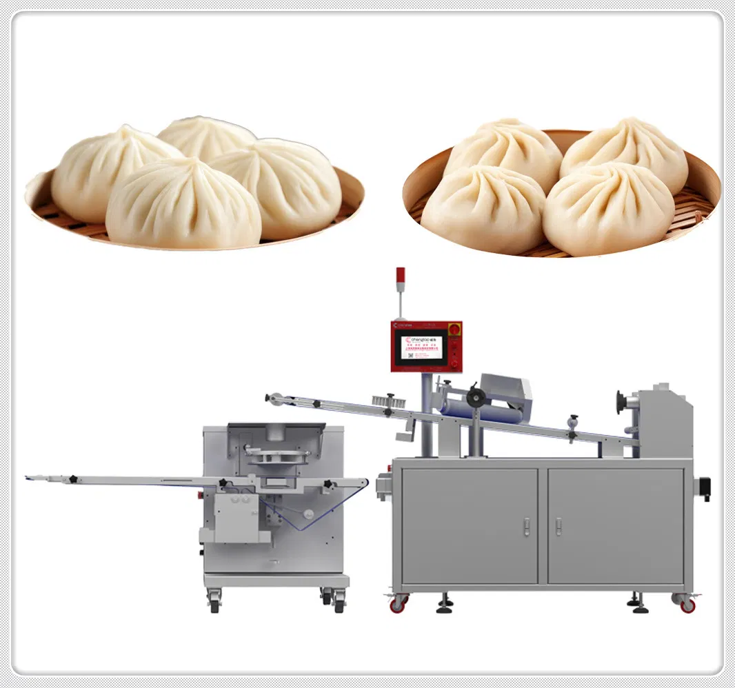 Industrial Steamed Bun Forming Machine with Integrated Tray Arranging System