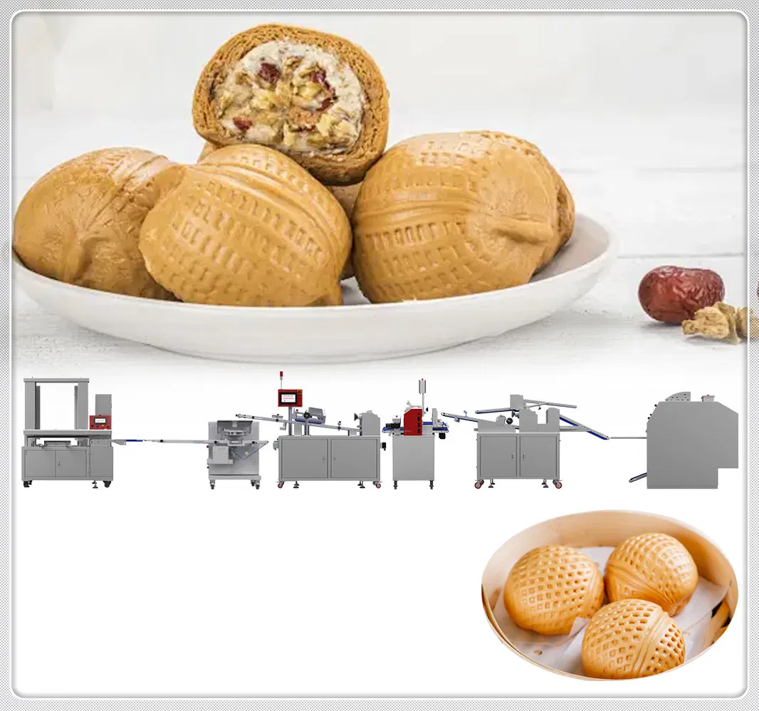 Industrial Steamed Bun Forming Machine with Integrated Tray Arranging System