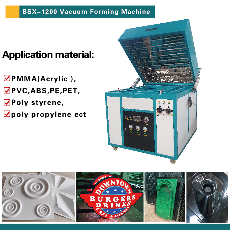 Bytcnc Semi Automatic Plastic Vacuum Forming Thermoforming Machine Acrylic Signs 3D Vacuum Former