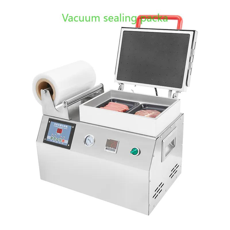 Factory Direct Sales Manual Food Fresh Meat Vacuum Skin Packaging Machine Food Tray Sealing Machine
