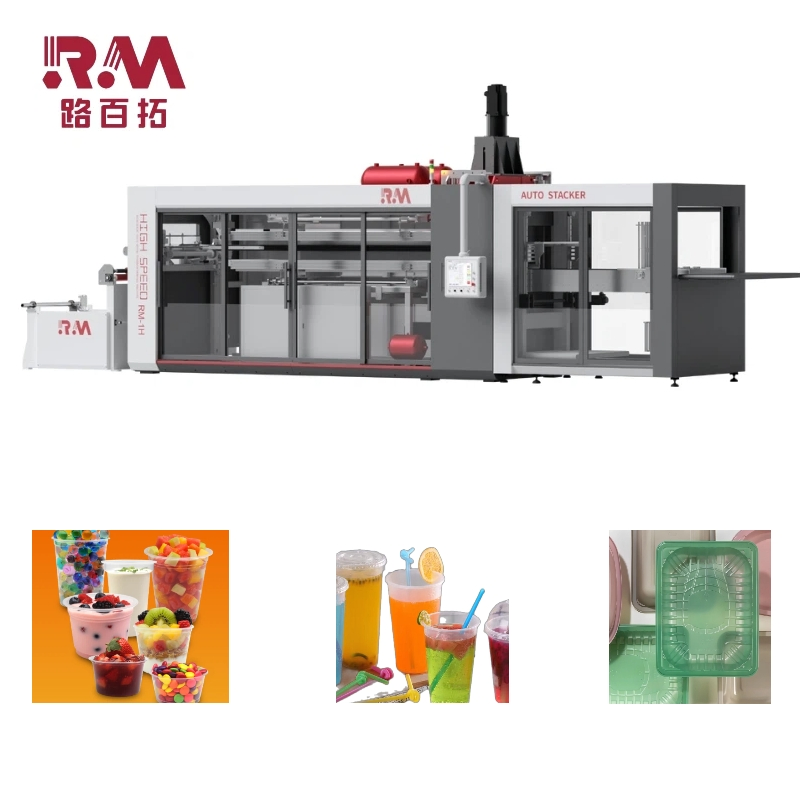 High-Efficiency Roll-Fed Thermoforming Machine for Plastic Cups Bowls Boxes