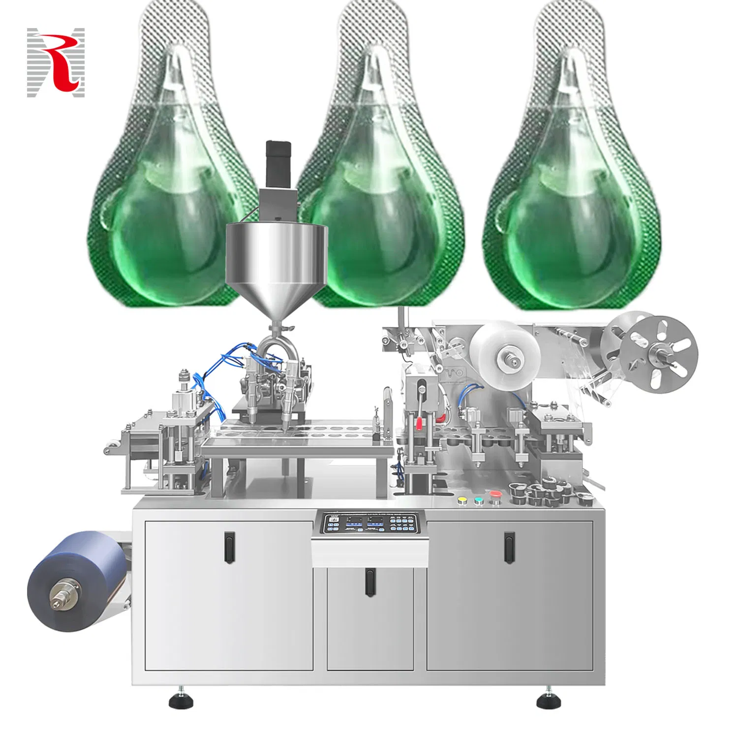 CE GMP Product Line Butter Honey Liquid Medical Pill Capsule Candy Tablet Blister Packaging Packing Forming Sealing Thermoforming Machine