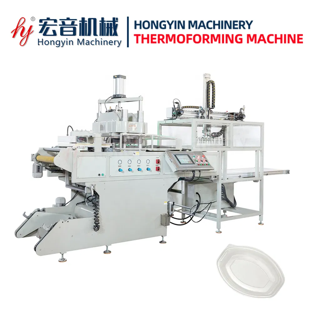 Thin-Gauge Roll-Fed Cake Tray Plastic Automatic Thermoforming Machine