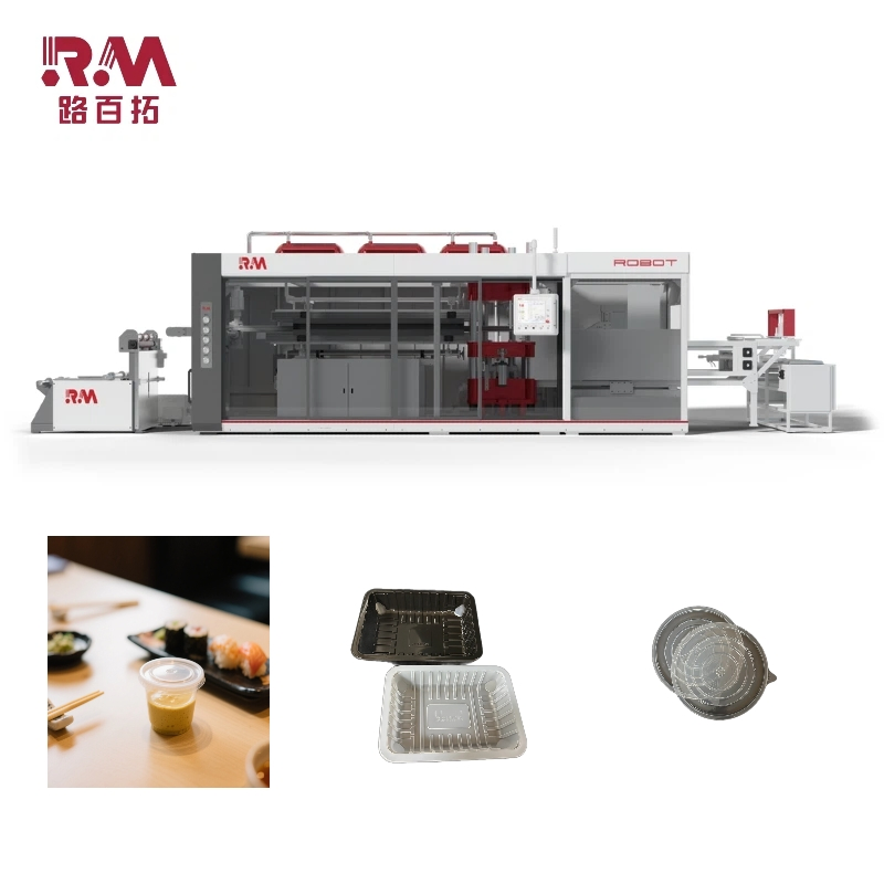 Roll-Fed Positive &amp; Negative Pressure Thermoforming Machine for Disposable Plastic Sauce Ware